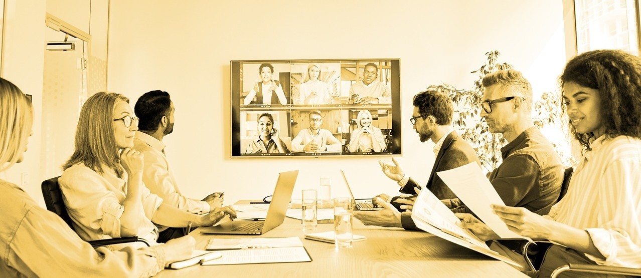 group of people in a meeting